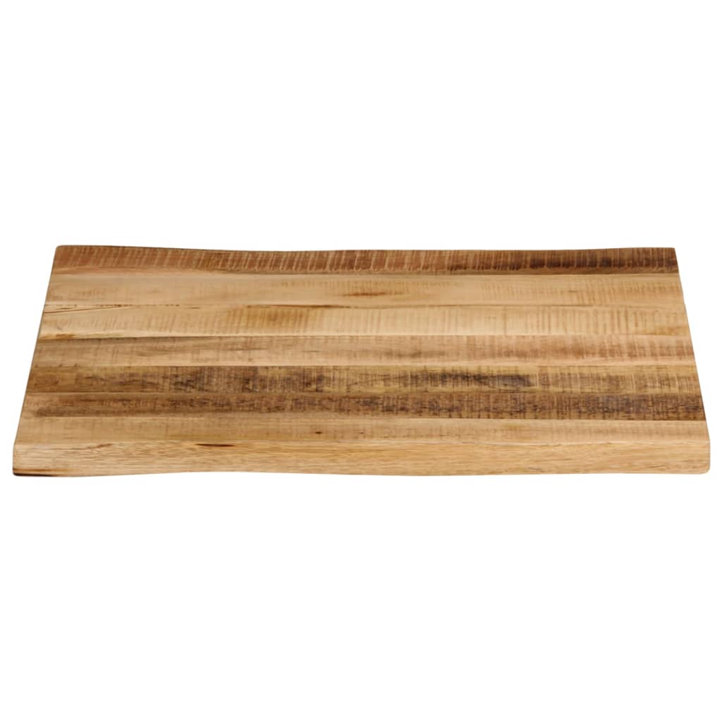 Bordplate naturlig kant 40x40x3,8 cm grovt heltre mangotre
