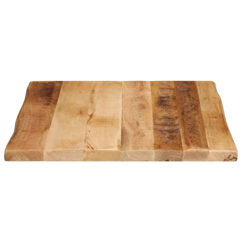 Bordplate naturlig kant 40x40x3,8 cm grovt heltre mangotre