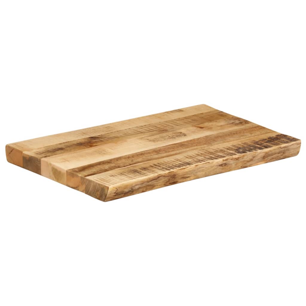 Bordplate naturlig kant 60x40x3,8 cm grovt heltre mangotre
