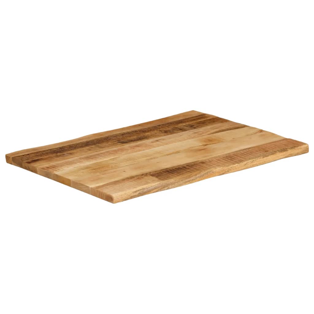 Bordplate naturlig kant 90x60x3,8 cm grovt heltre mangotre