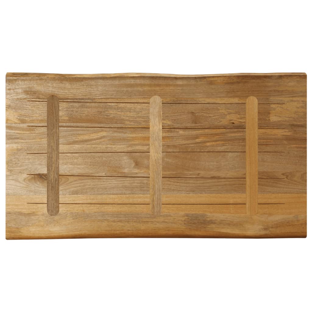 Bordplate naturlig kant 120x60x3,8 cm grovt heltre mangotre