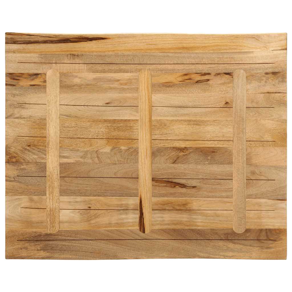 Bordplate naturlig kant 100x80x3,8 cm grovt heltre mangotre
