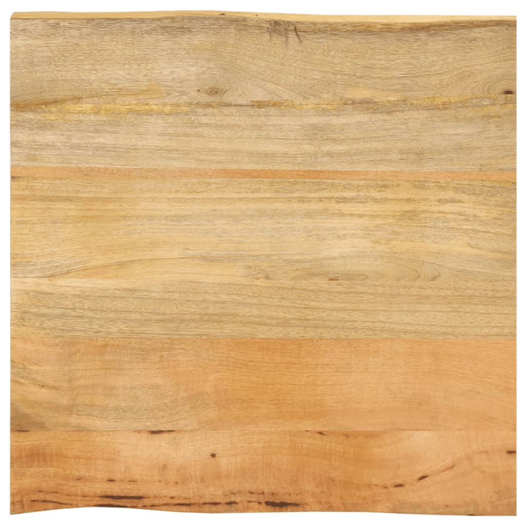 Bordplate 40x40x2,5 cm naturlig kant heltre mango