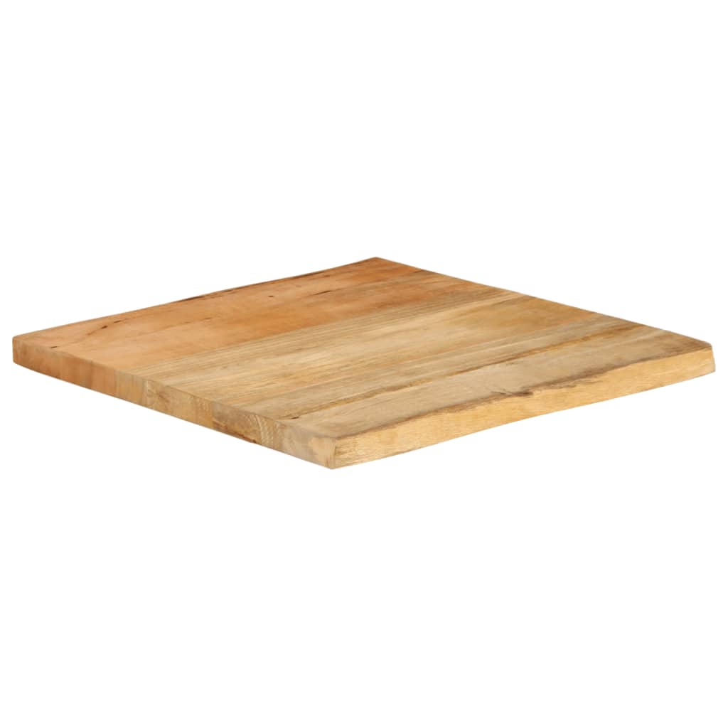 Bordplate 40x40x2,5 cm naturlig kant heltre mango