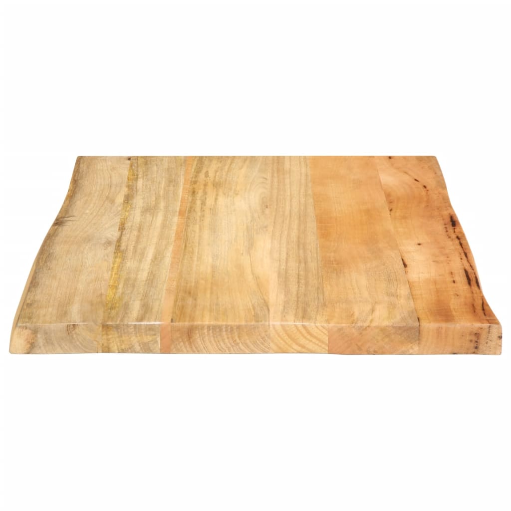 Bordplate 40x40x2,5 cm naturlig kant heltre mango