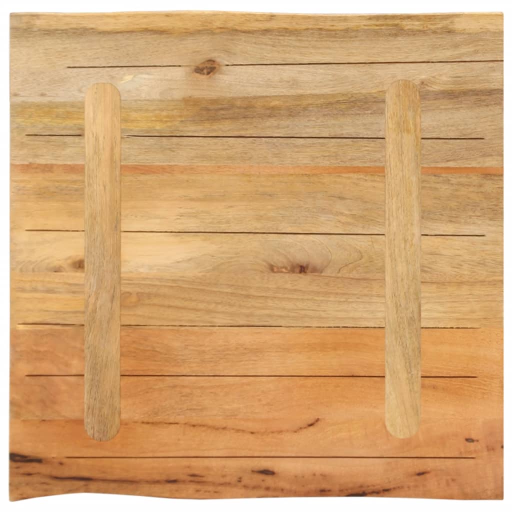 Bordplate 40x40x2,5 cm naturlig kant heltre mango