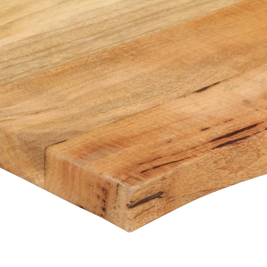 Bordplate 40x40x2,5 cm naturlig kant heltre mango