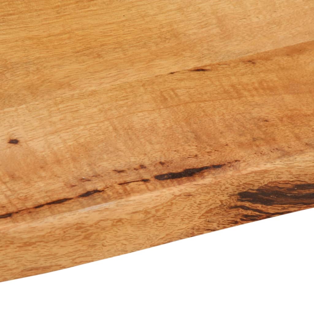 Bordplate 40x40x2,5 cm naturlig kant heltre mango