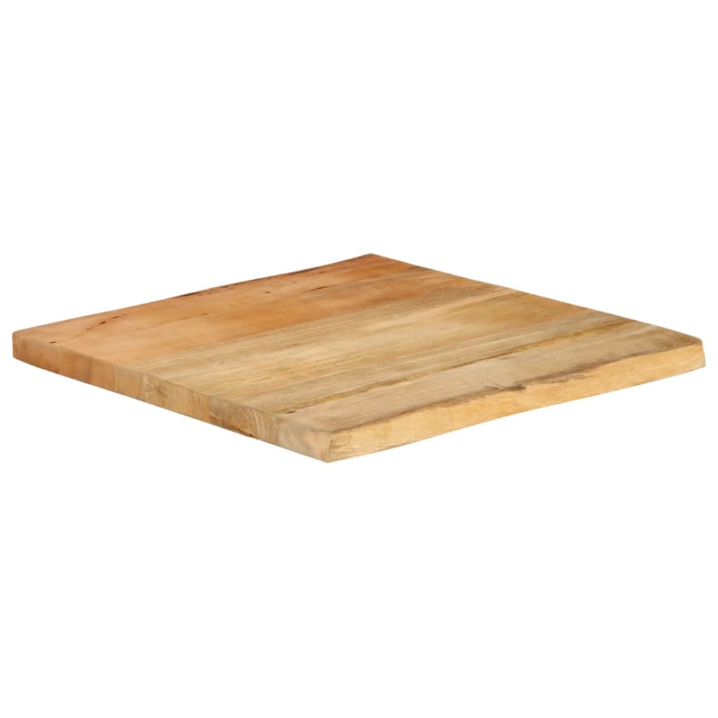 Bordplate 80x80x2,5 cm naturlig kant heltre mango