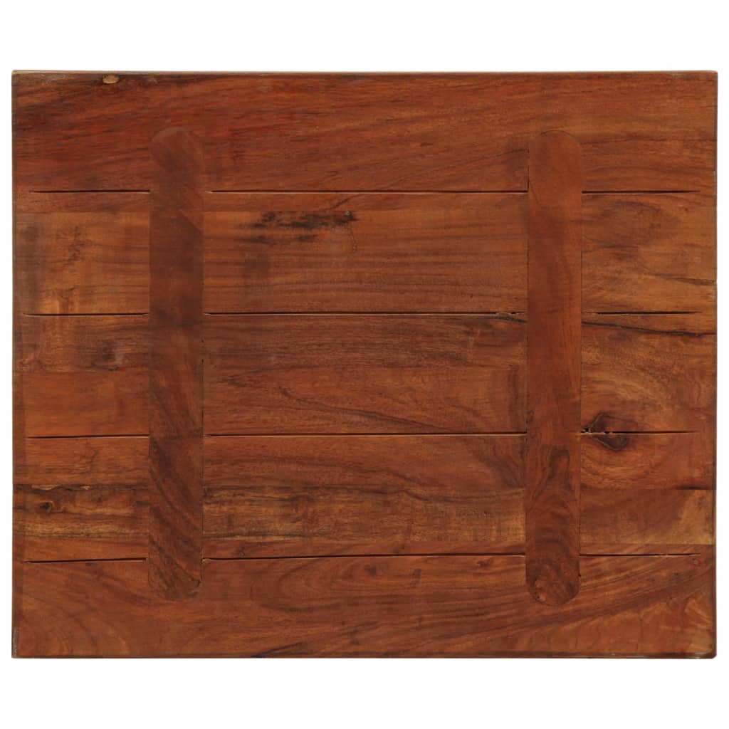 Bordplate 60x50x2,5 cm rektangulær gjenvunnet heltre