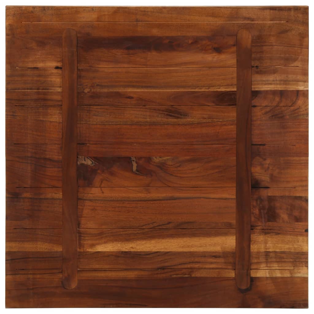 Bordplate 80x80x2,5 cm firkantet gjenvunnet heltre vidaXL