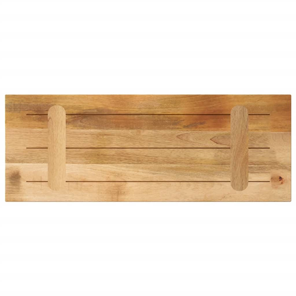 Bordplate 80x40x3,8 cm rektangulær grovt heltre mango
