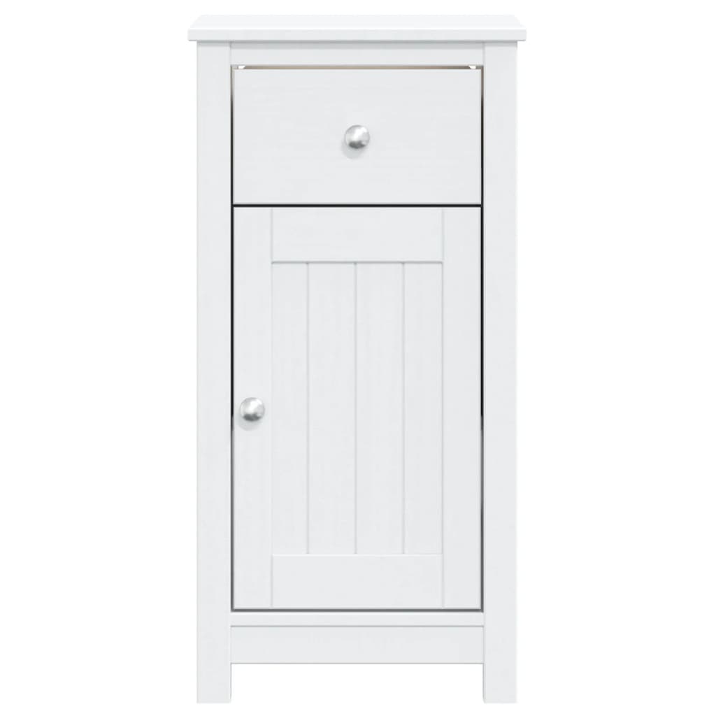 Baderomsskap BERG hvit 40x34x80 cm heltre furu vidaXL