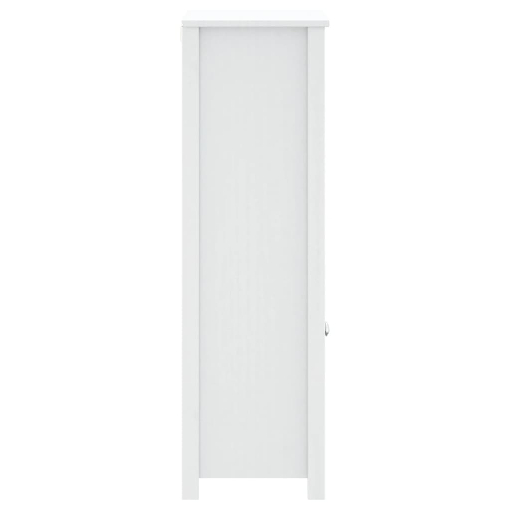 Baderomsskap BERG hvit 69,5x34x110 cm heltre furu vidaXL