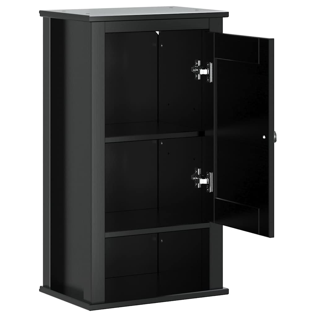 Baderomsskap BERG svart 40x27x71,5 cm heltre furu vidaXL
