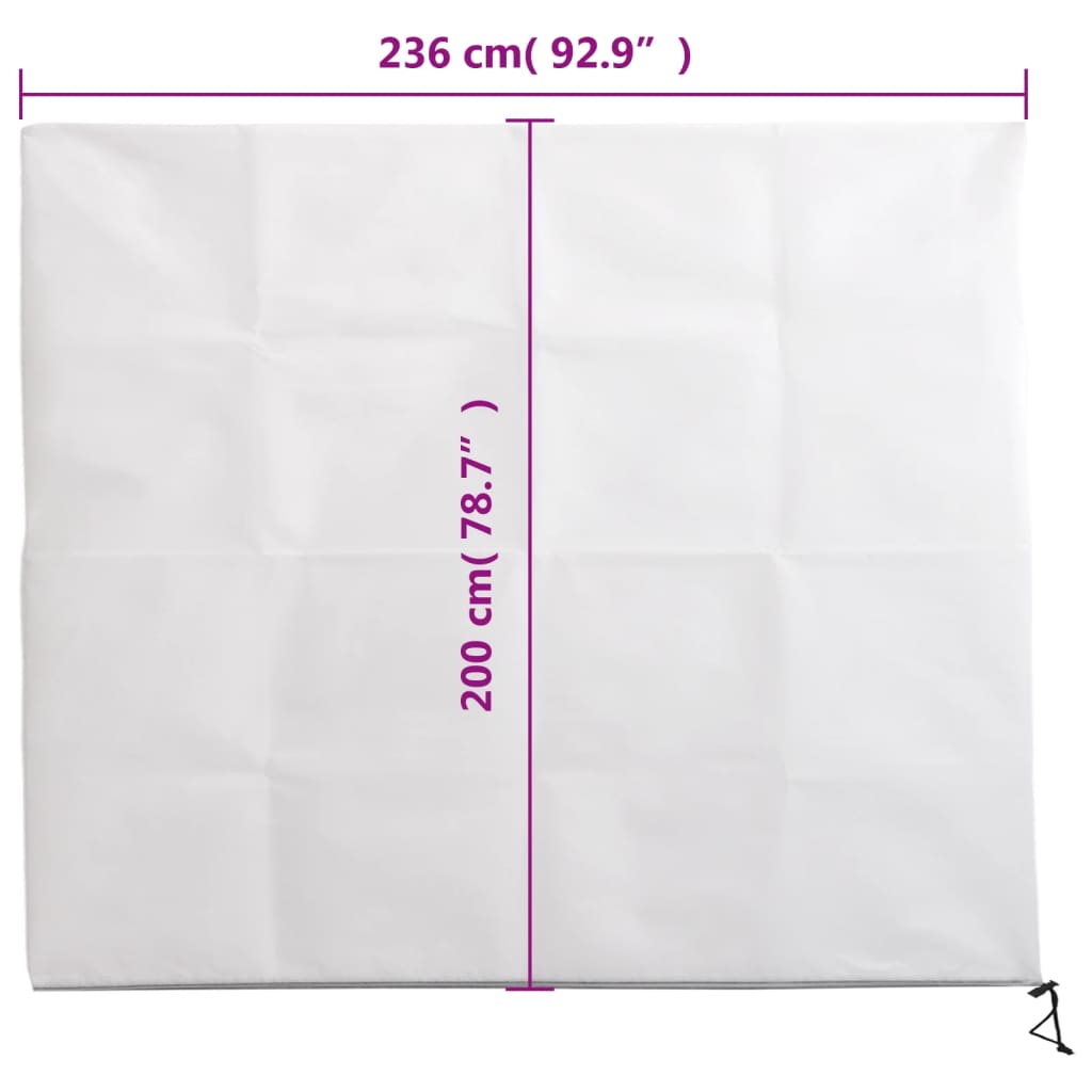 Plantefleecetrekk med glidelås 2 stk 70 g/m² 2,36x2 m