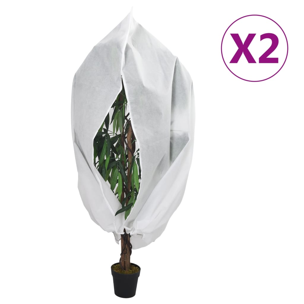 Plantefleecetrekk med glidelås 2 stk 70 g/m² 3,93x3,5 m