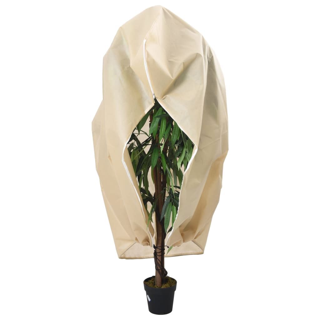 Plantefleecetrekk med glidelås 4 stk 70 g/m² 1,55x1,55 m