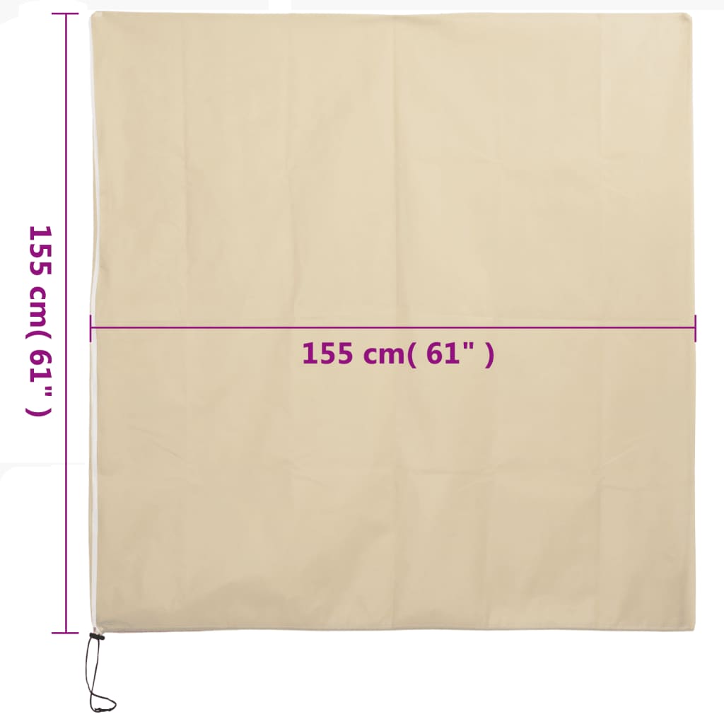 Plantefleecetrekk med glidelås 4 stk 70 g/m² 1,55x1,55 m