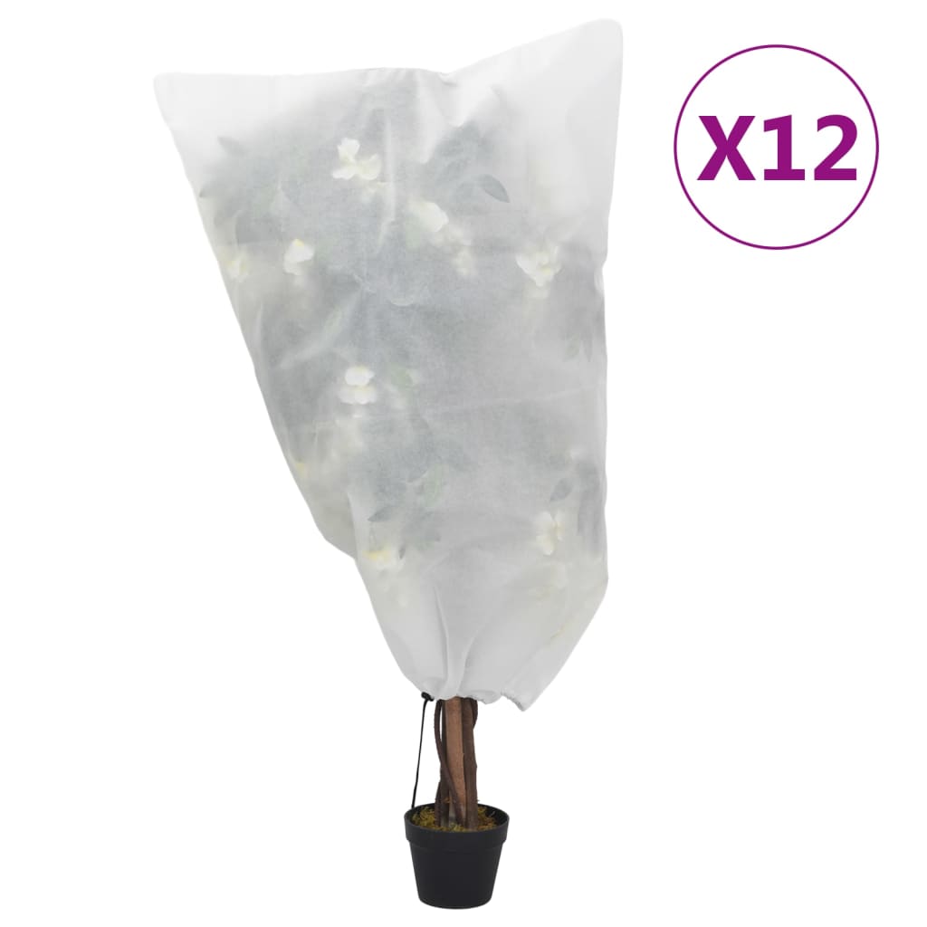 Plantefleecetrekk med snor 12 stk 70 g/m² 0,8x1 m