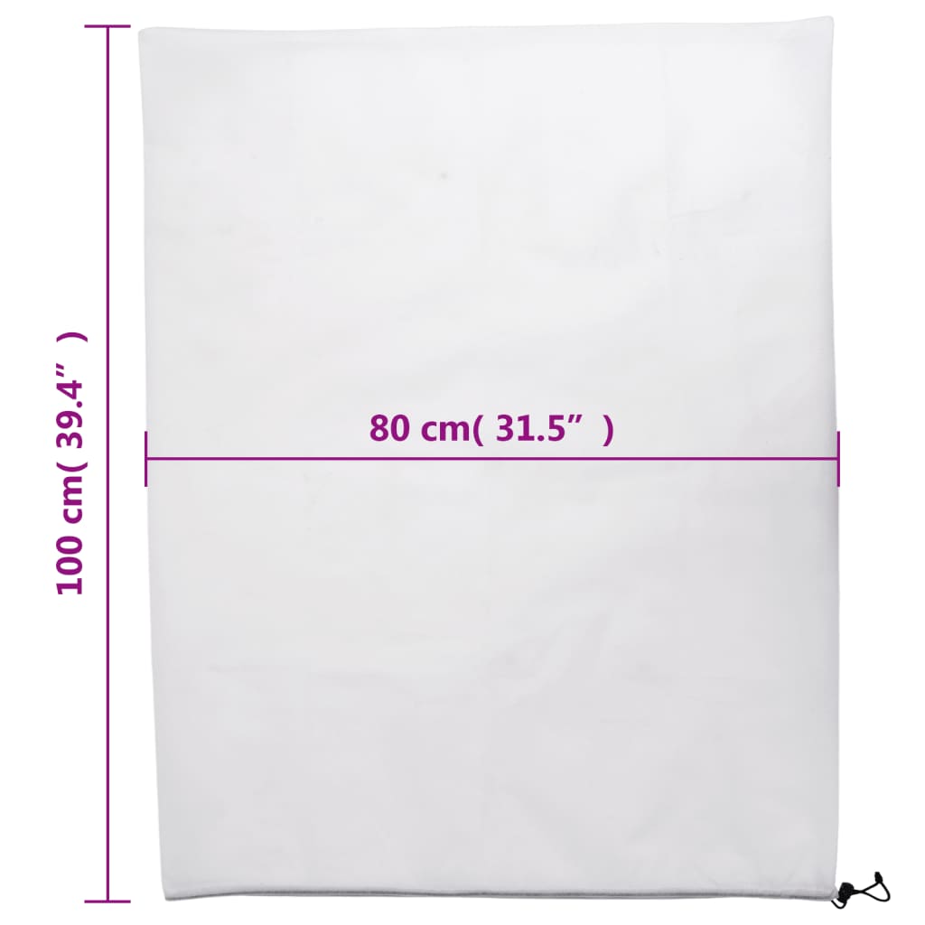 Plantefleecetrekk med snor 12 stk 70 g/m² 0,8x1 m