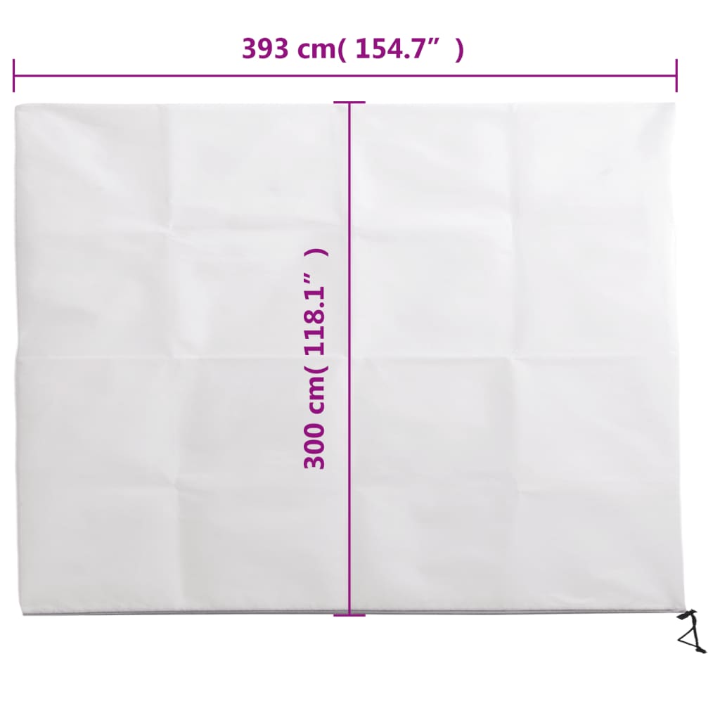 Plantefleecetrekk med glidelås 4 stk 70 g/m² 3,93x3 m