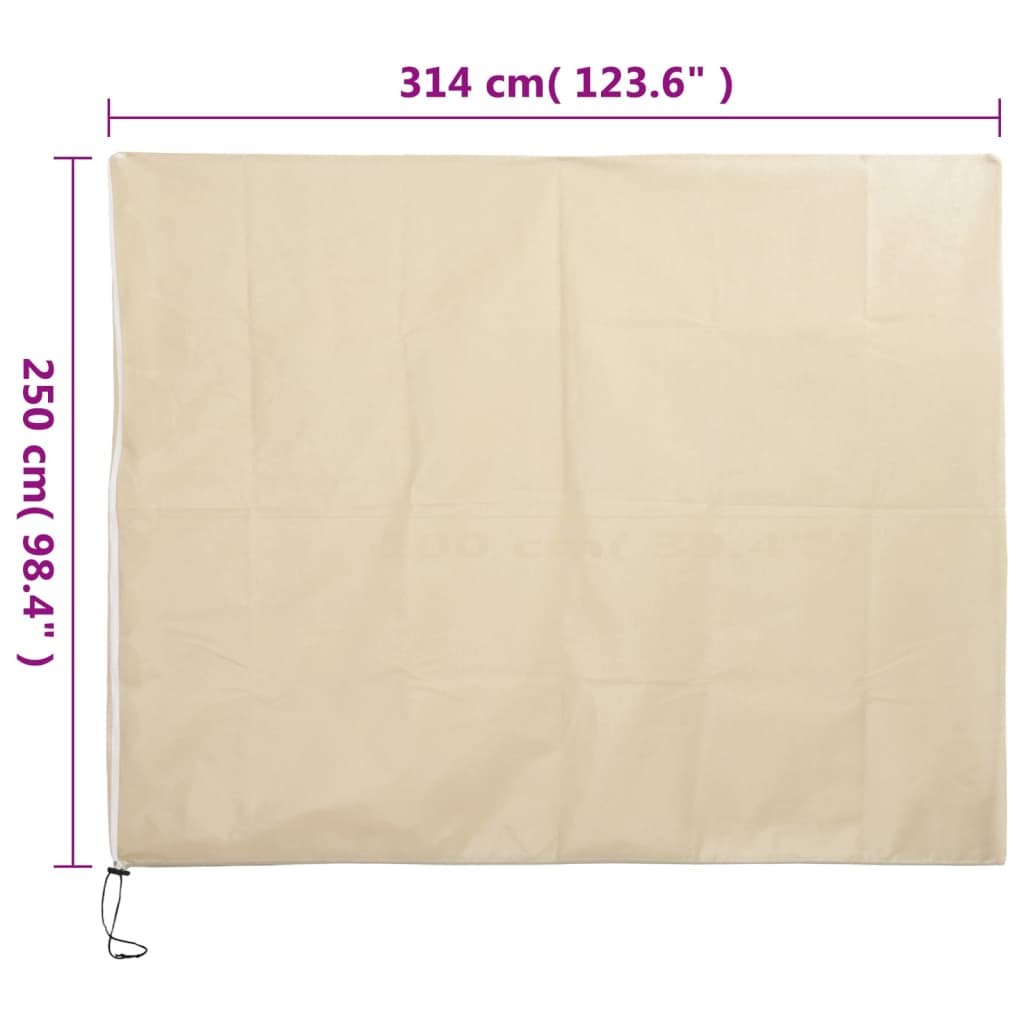 Plantefleecetrekk med glidelås 4 stk 70 g/m² 3,14x2,5 m