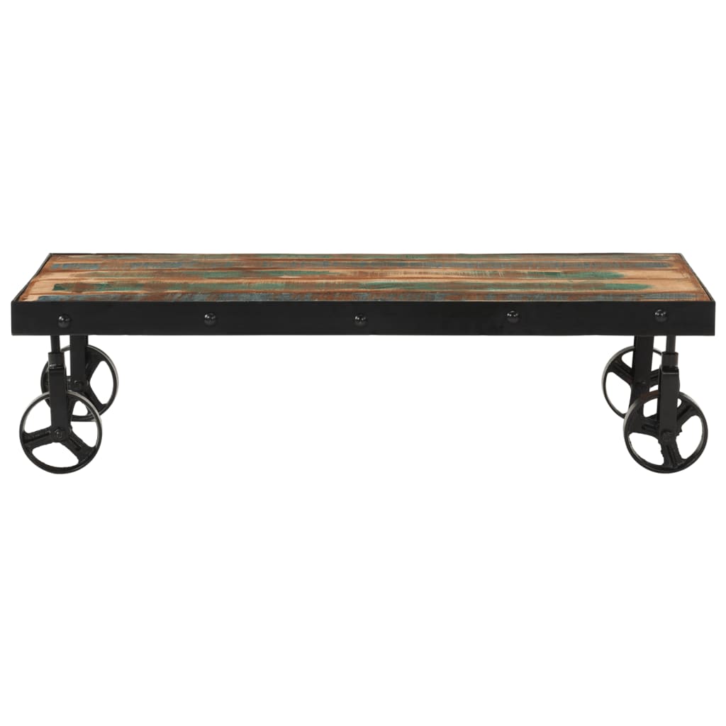 Salongbord med hjul gjenvunnet heltre 100x55x26 cm