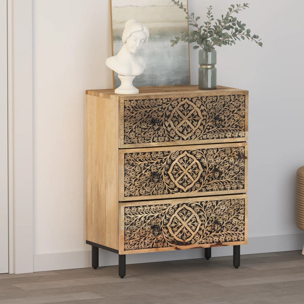 Sideskap 60x33x75 cm heltre mango