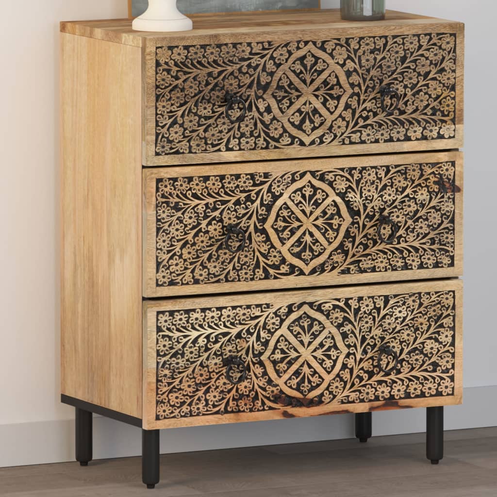 Sideskap 60x33x75 cm heltre mango