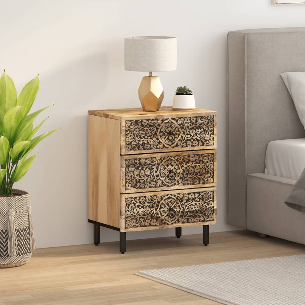 Nattbord 50x33x60 cm heltre mango