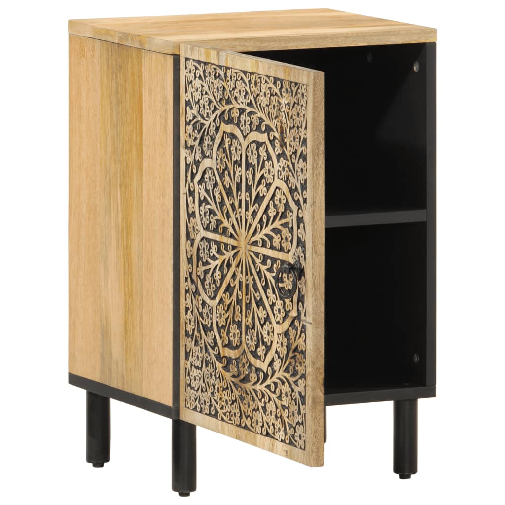 Baderomsskap 38x33x58 cm heltre mango