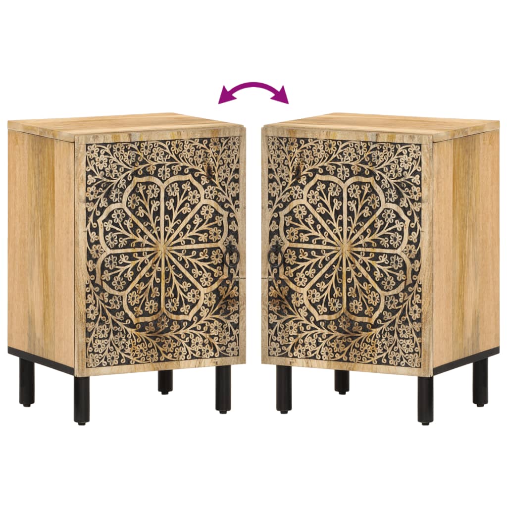 Baderomsskap 38x33x58 cm heltre mango
