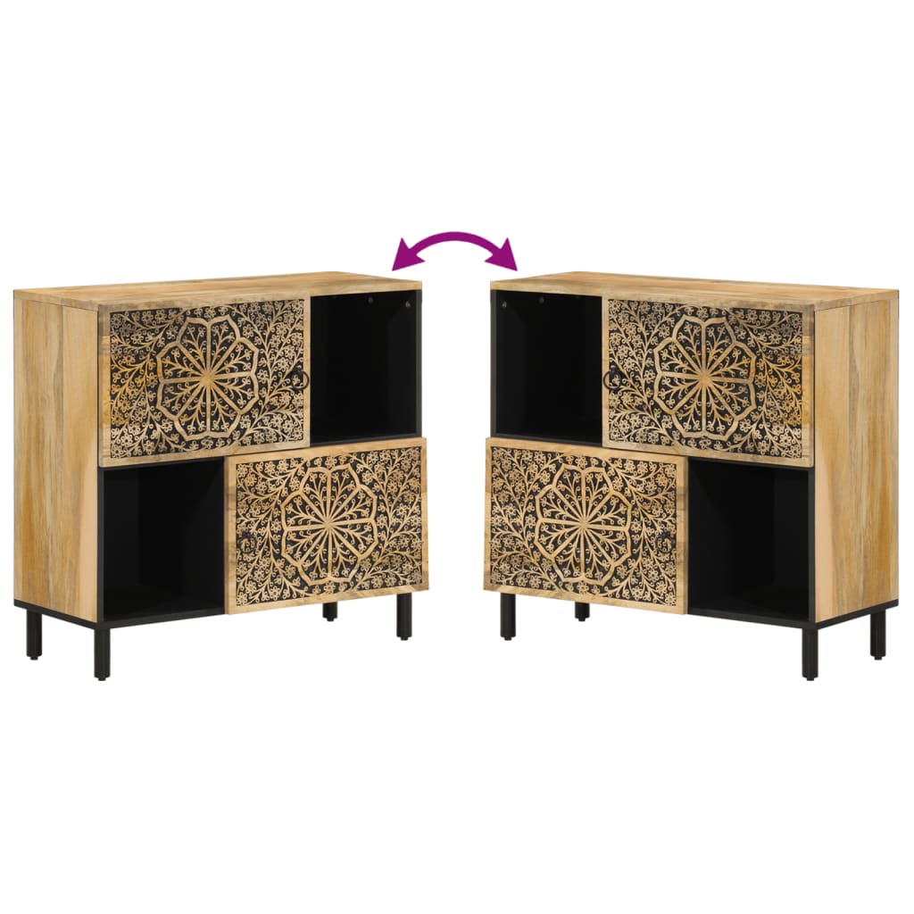 Sideskap 80x33x75 cm heltre mango