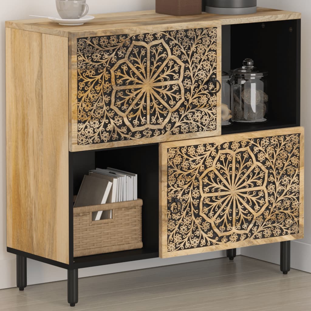 Sideskap 80x33x75 cm heltre mango