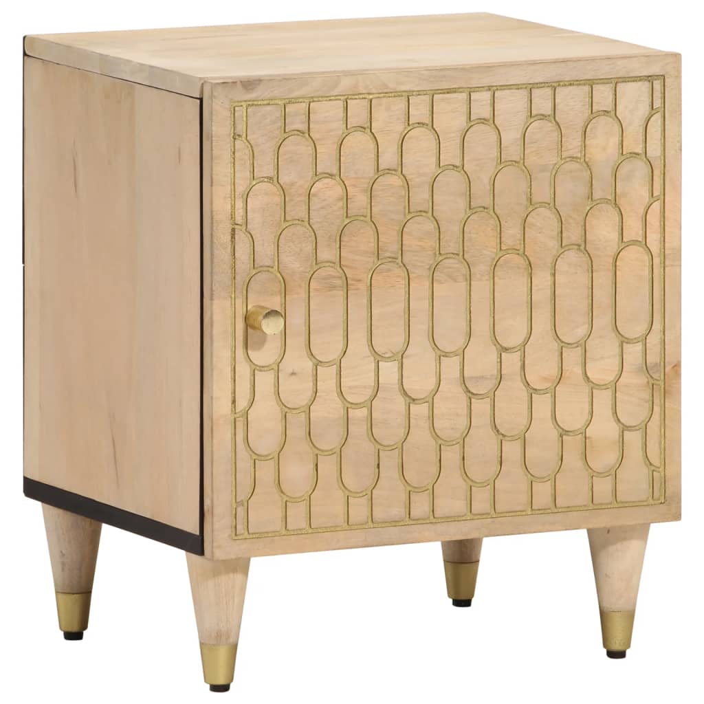 Nattbord 2 stk 40x33x46 cm heltre mango