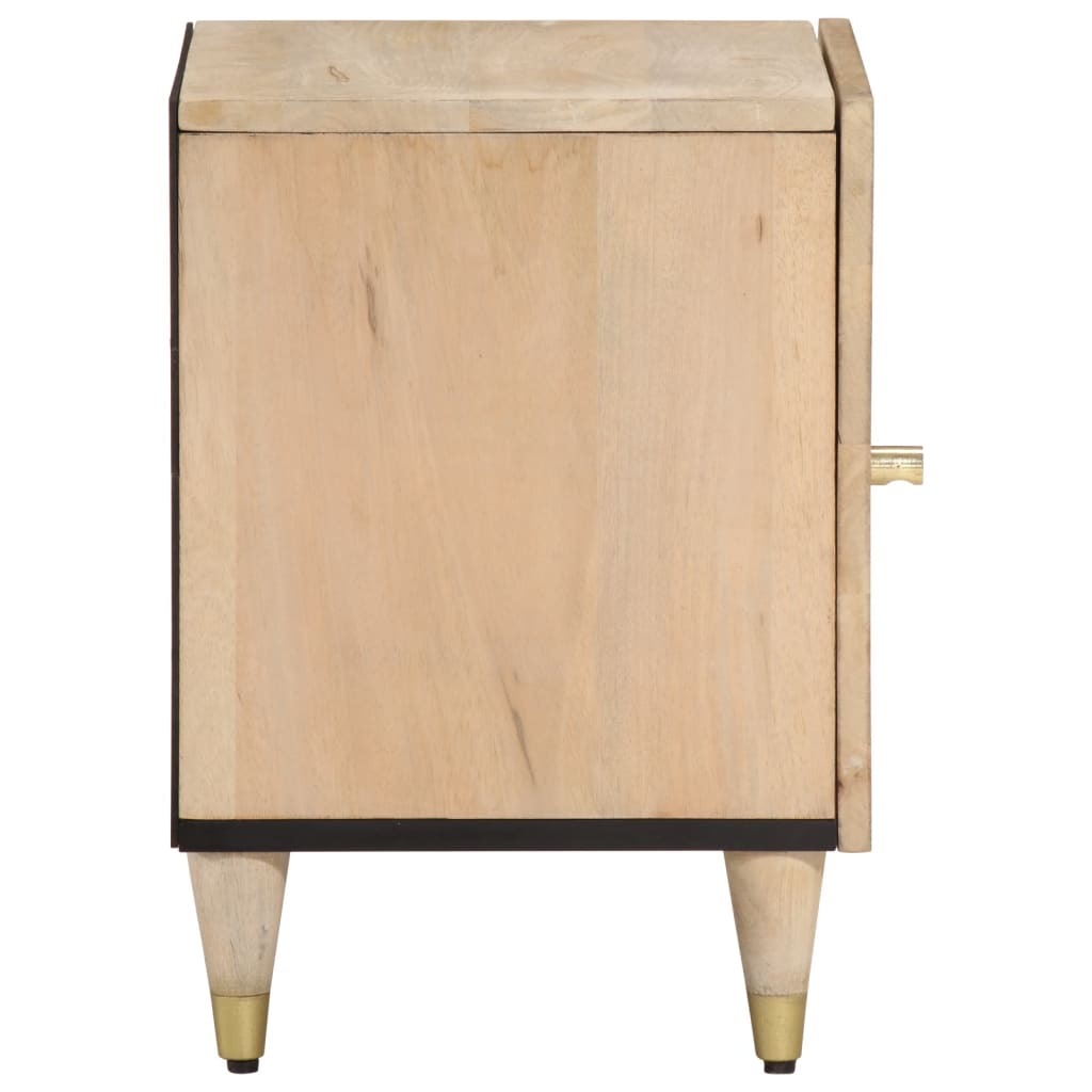 Nattbord 2 stk 40x33x46 cm heltre mango