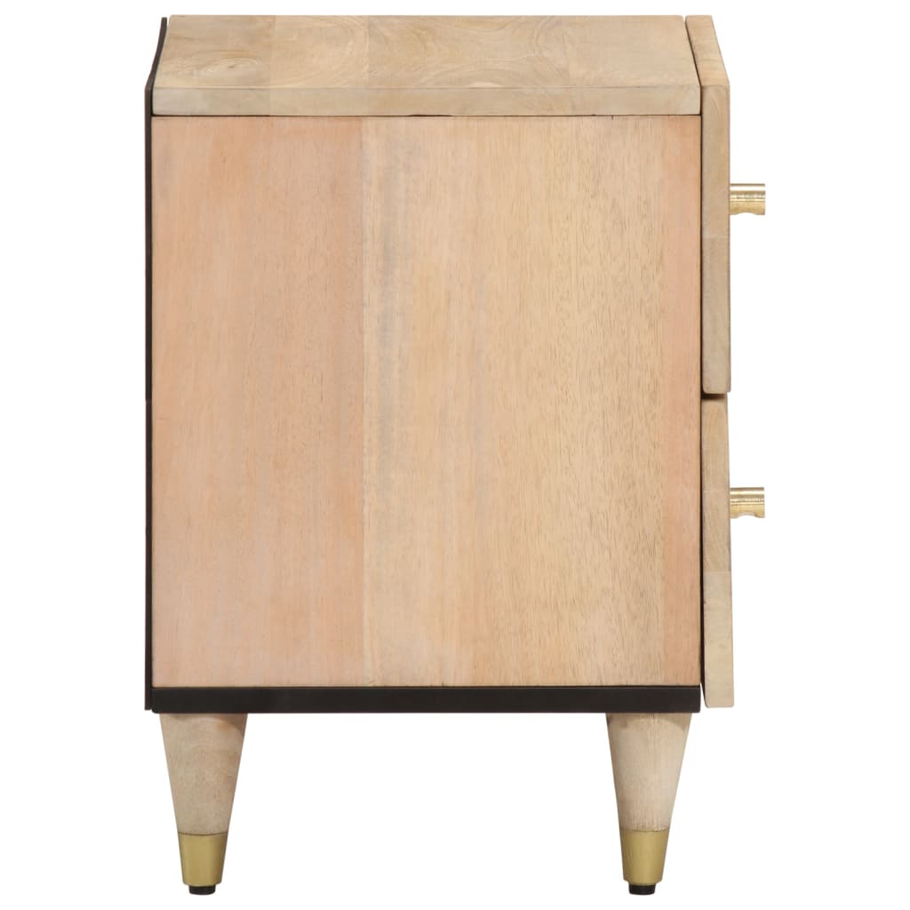 Nattbord 2 stk 40x33x46 cm heltre mango
