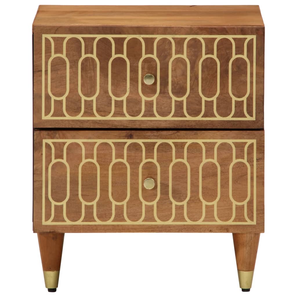 Nattbord 2 stk 40x33x46 cm heltre mango