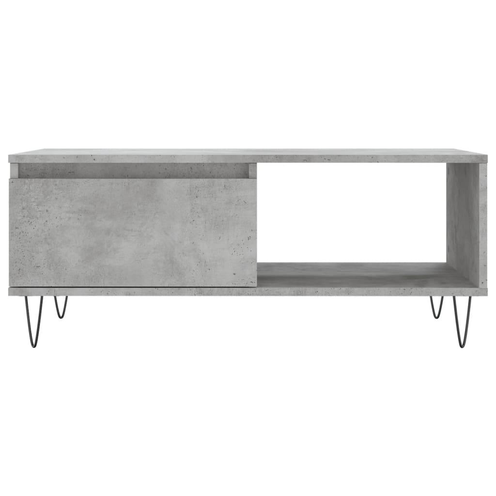 Salongbord betonggrå 90x50x36,5 cm konstruert tre