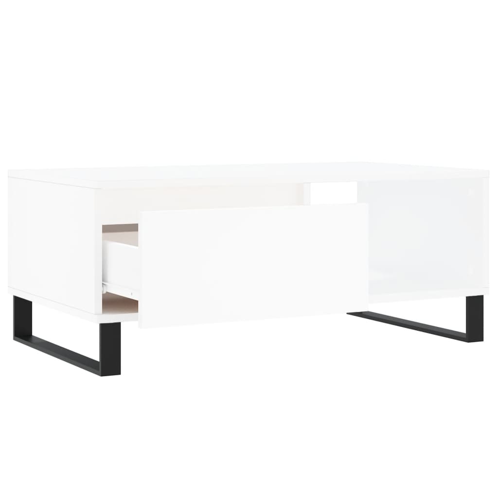 Salongbord hvit 90x50x36,5 cm konstruert tre