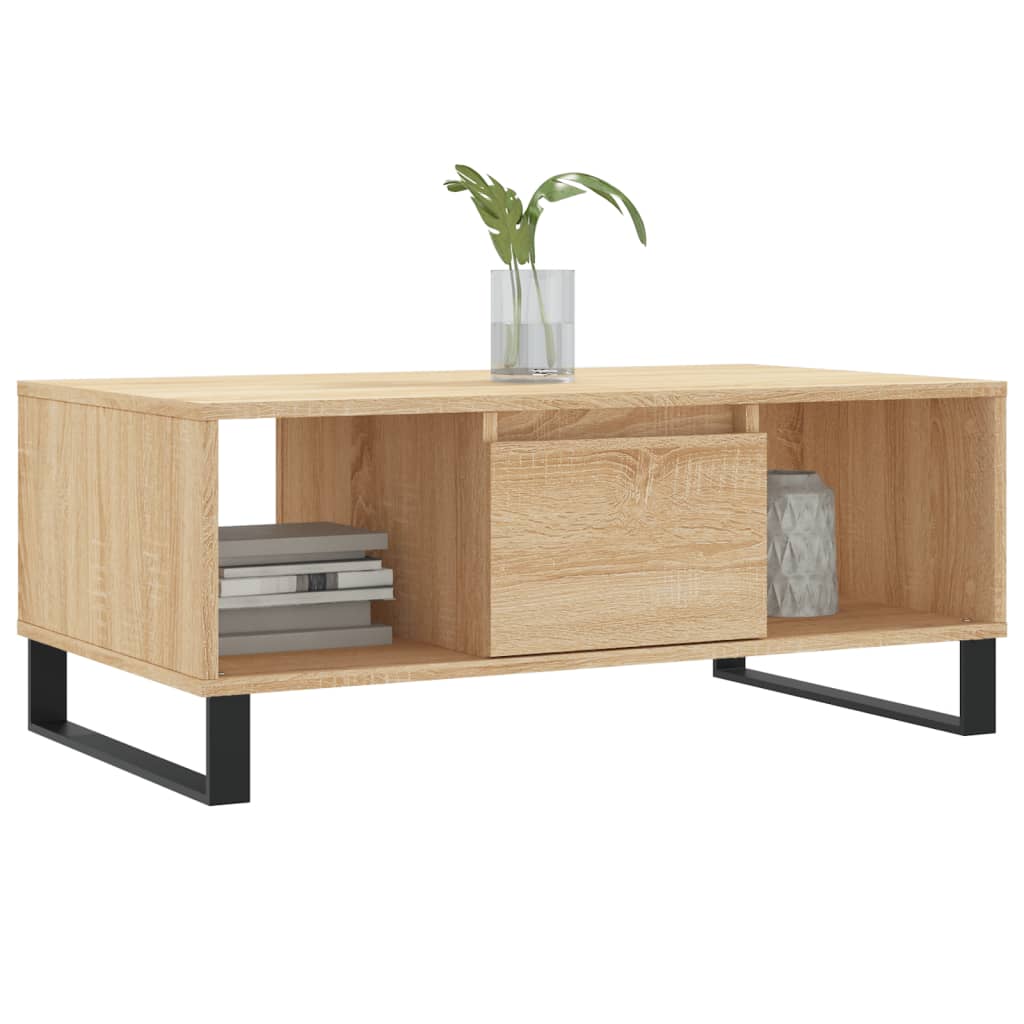 Salongbord sonoma eik 90x50x36,5 cm konstruert tre