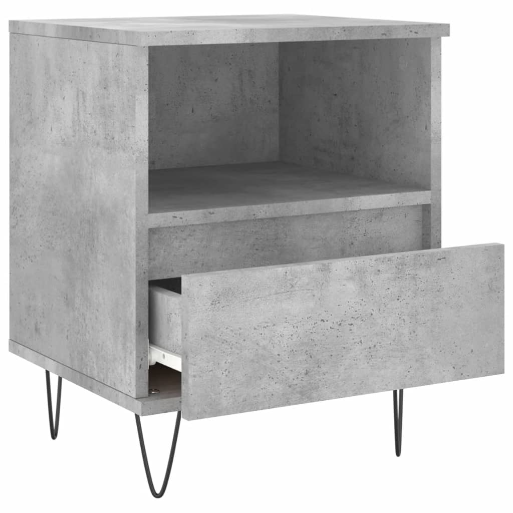 Nattbord betonggrå 40x35x50 cm konstruert tre