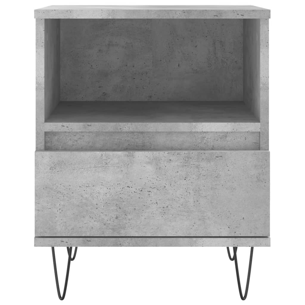 Nattbord betonggrå 40x35x50 cm konstruert tre