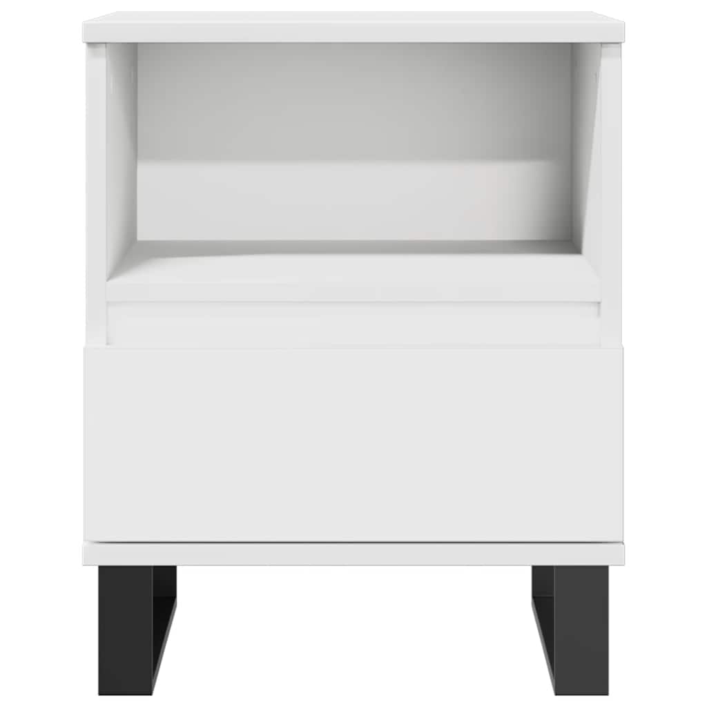 Nattbord 2 stk hvit 40x35x50 cm konstruert tre