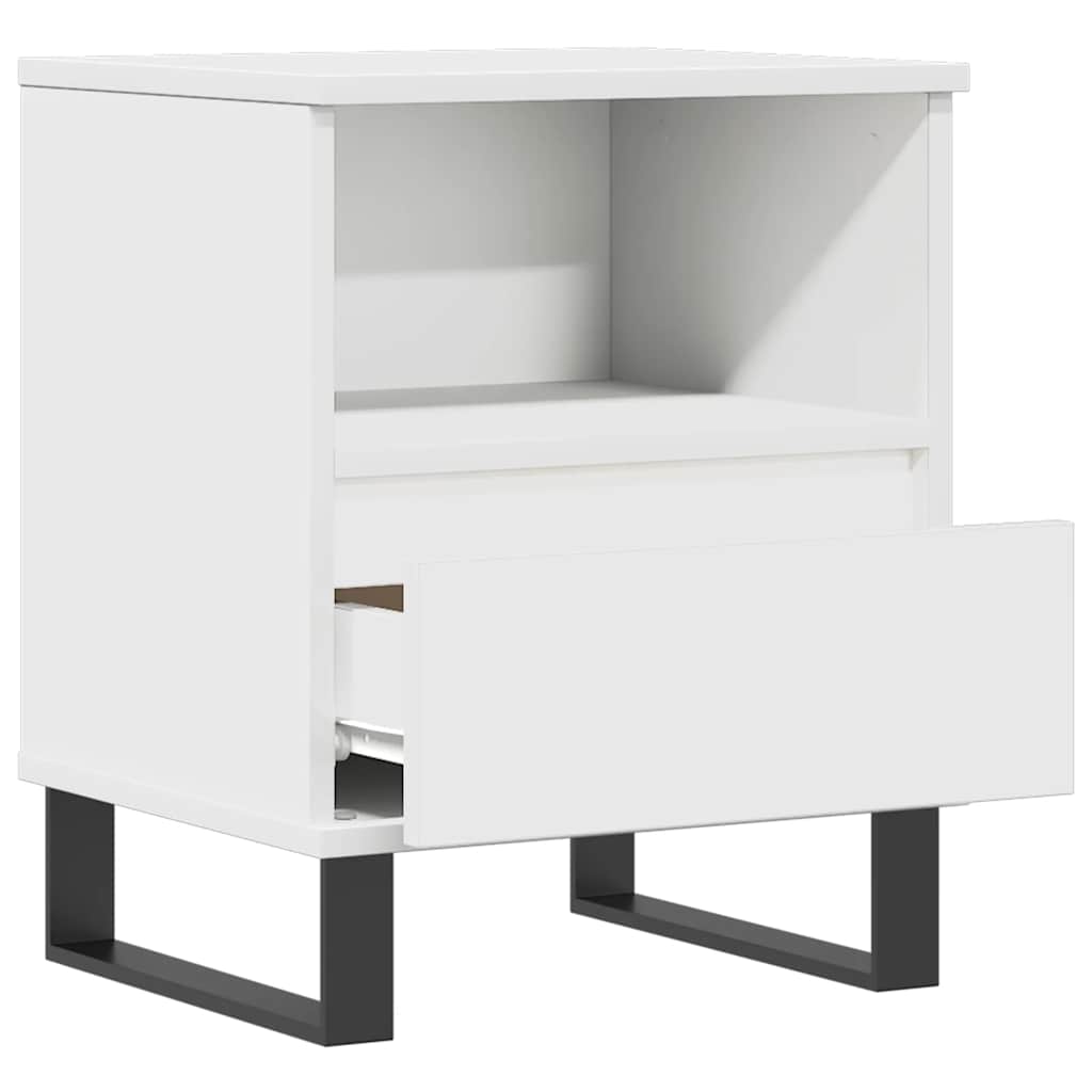 Nattbord 2 stk hvit 40x35x50 cm konstruert tre