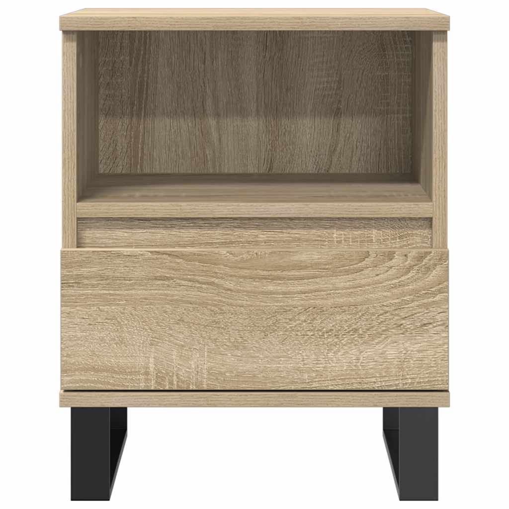Nattbord 2 stk sonoma eik 40x35x50 cm konstruert tre