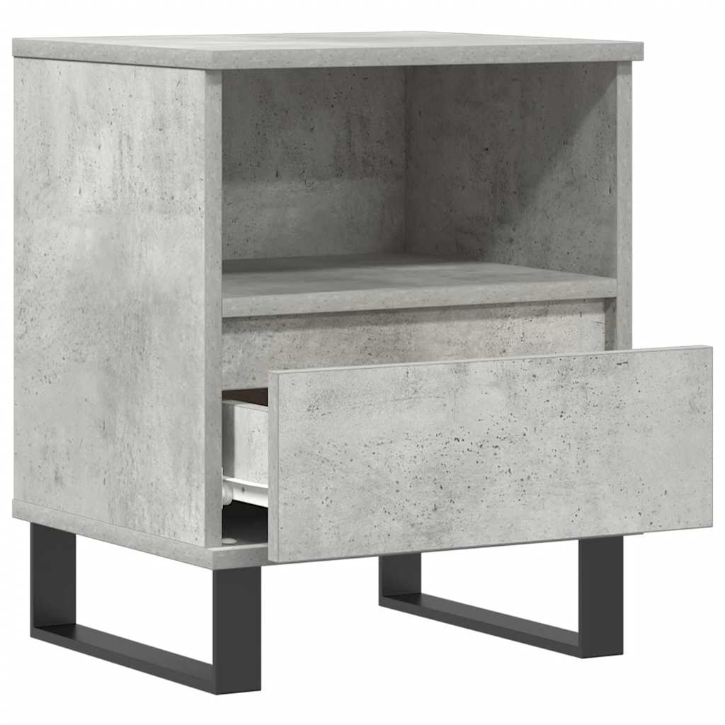 Nattbord 2 stk betonggrå 40x35x50 cm konstruert tre