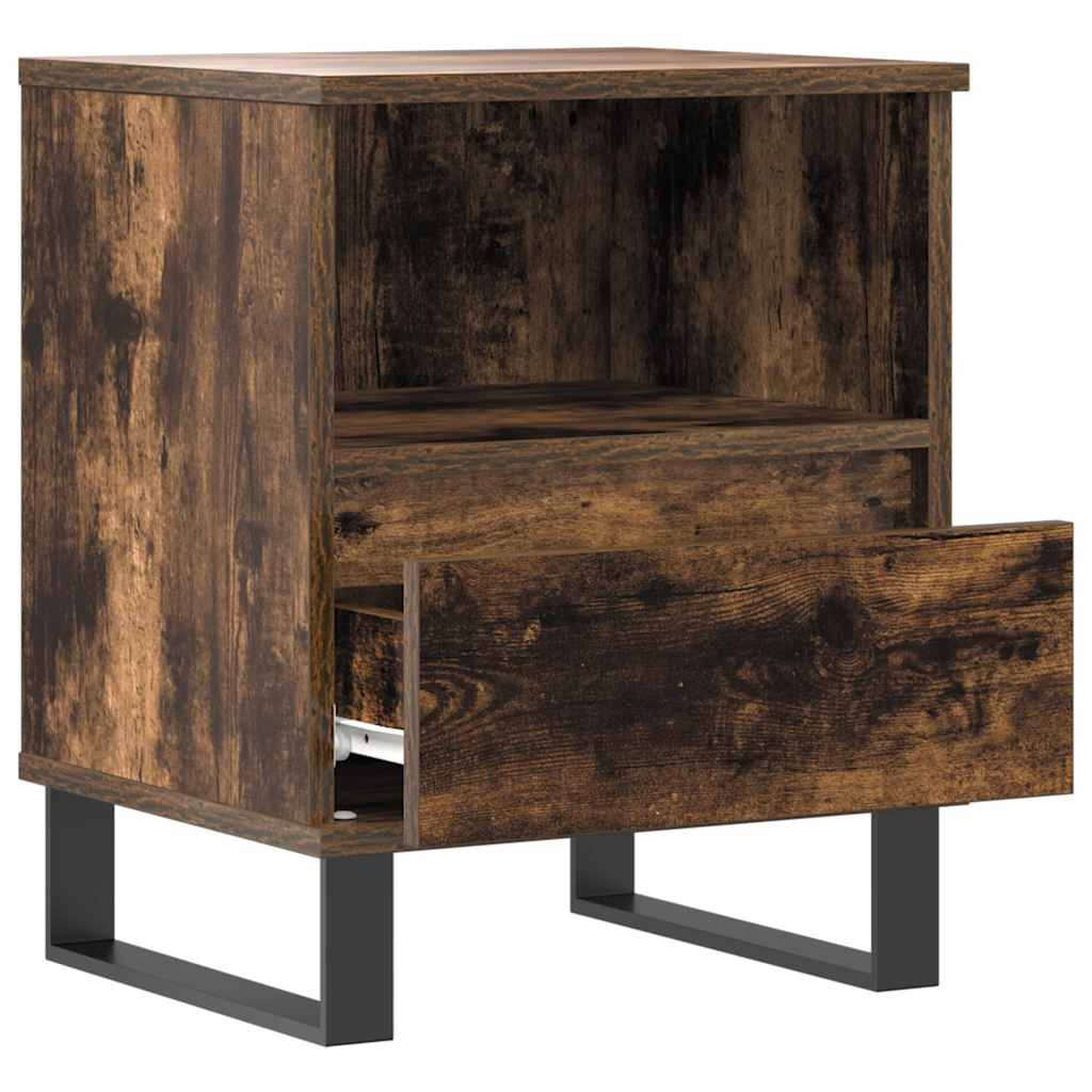 Nattbord 2 stk røkt eik 40x35x50 cm konstruert tre