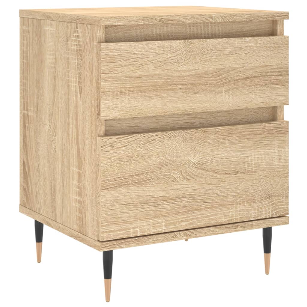 Nattbord 2 stk sonoma eik 40x35x50 cm konstruert tre